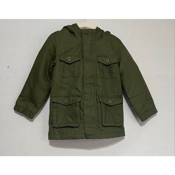 Cat & Jack Olive Green Hooded Jacket Boys Size 2T - Picture 1 of 5